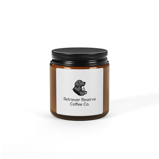 Scented Soy Candle - Cozy Home Decor, Relaxation Gift, Eco-Friendly Amber Jar, Aromatherapy, Dog Lover Decor