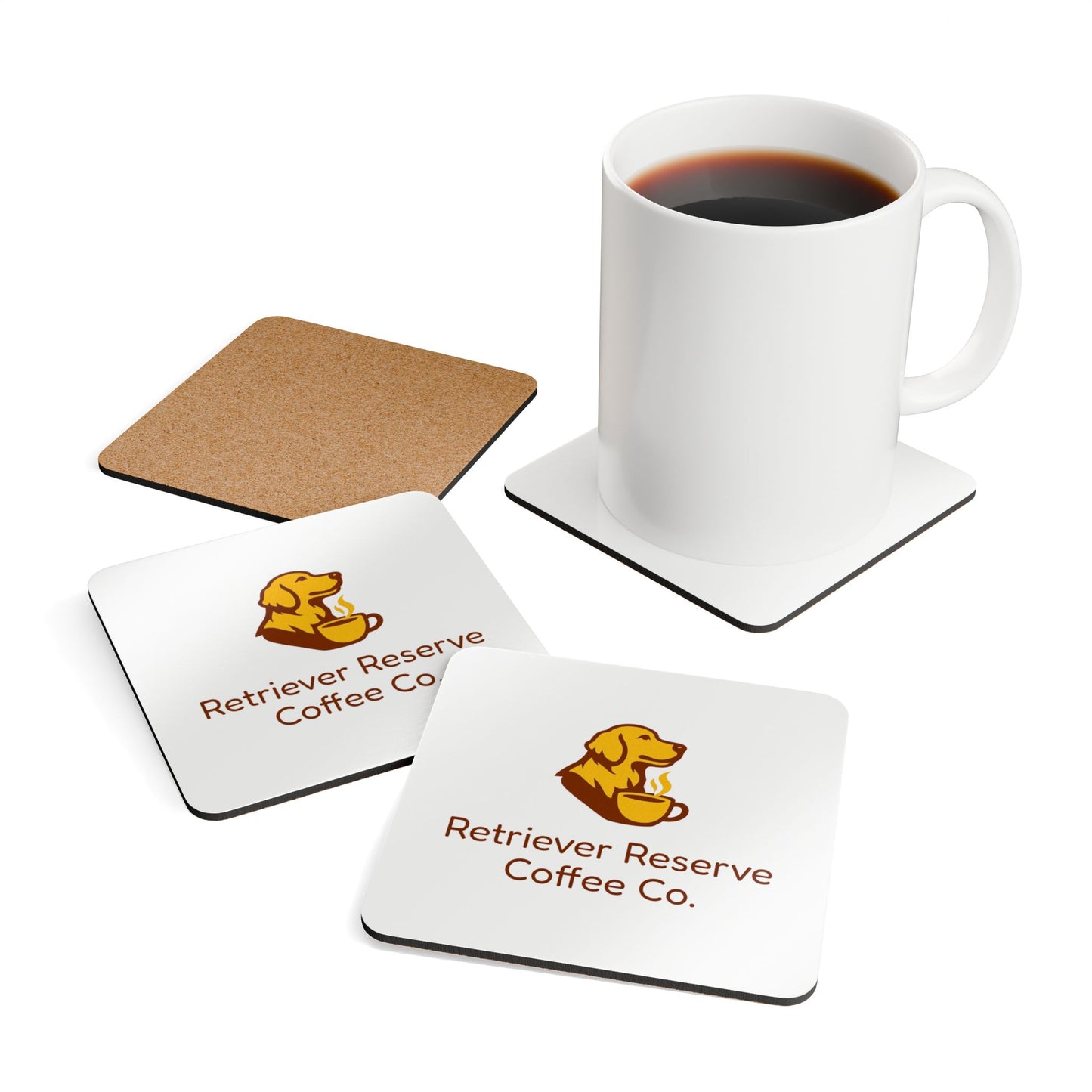 Retriever Reserve Cork Coffee Coaster Set (4)